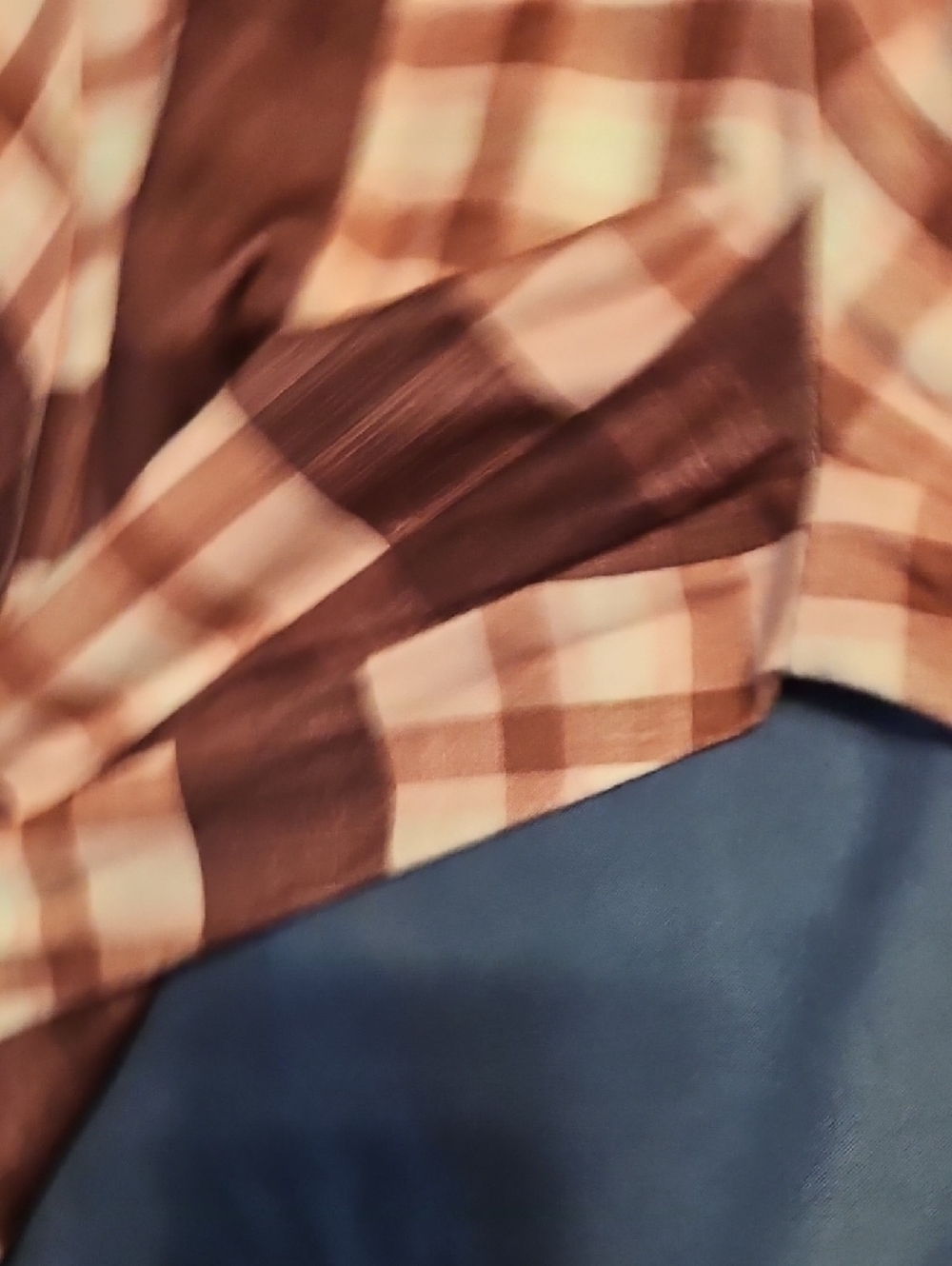 Lucky Brand Pink and Burgundy Plaid Drawstring Joggers - Picture 9 of 11